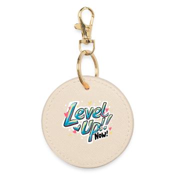Vibrant Inspirant 'Level up now !' Conception du devis - Porte-clés rond - huître - Devant