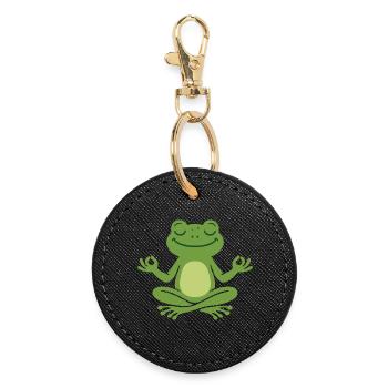 Affirmation de sensibilisation à la santé mentale - Porte-clés rond - noir - Devant