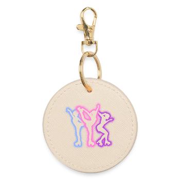 Roller skates Roller Skates Silhouettes Roller skate - Round Keyring - oyster - Front