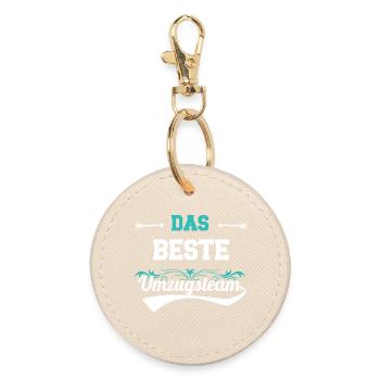 Umzugshelfer Umzugsteam Einweihung Design - Runder Schlüsselanhänger - Auster - Vorne