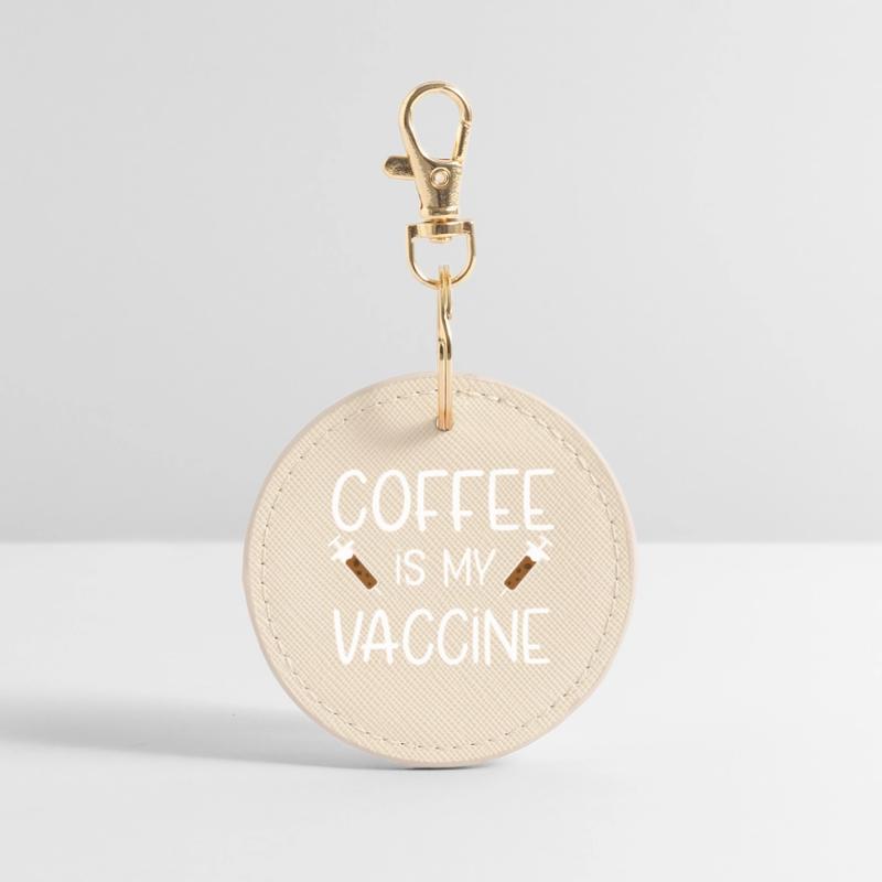 Kaffee Impfung Runder Schlüsselanhänger