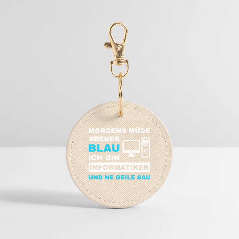 computer scientist programmer admin sayings funny Round Keyring