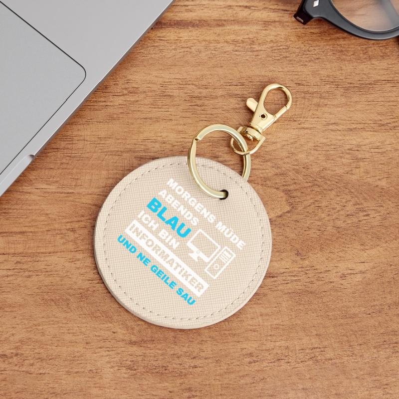 computer scientist programmer admin sayings funny Round Keyring