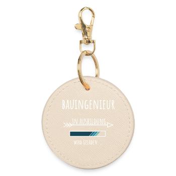 Civil Engineering Profession Education Civil Engineer - Round Keyring - oyster - Front