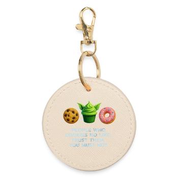 Chemise à muffins drôle Cookie Donut pour les amateurs de sucreries - Porte-clés rond - huître - Devant