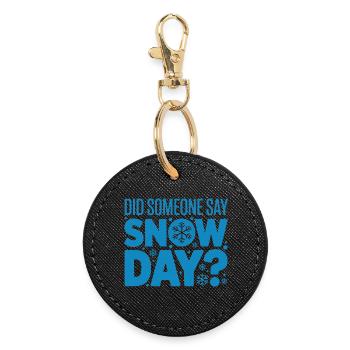 Proud Supporter Of Snow Days Snow Day Winter - Round Keyring - black - Front