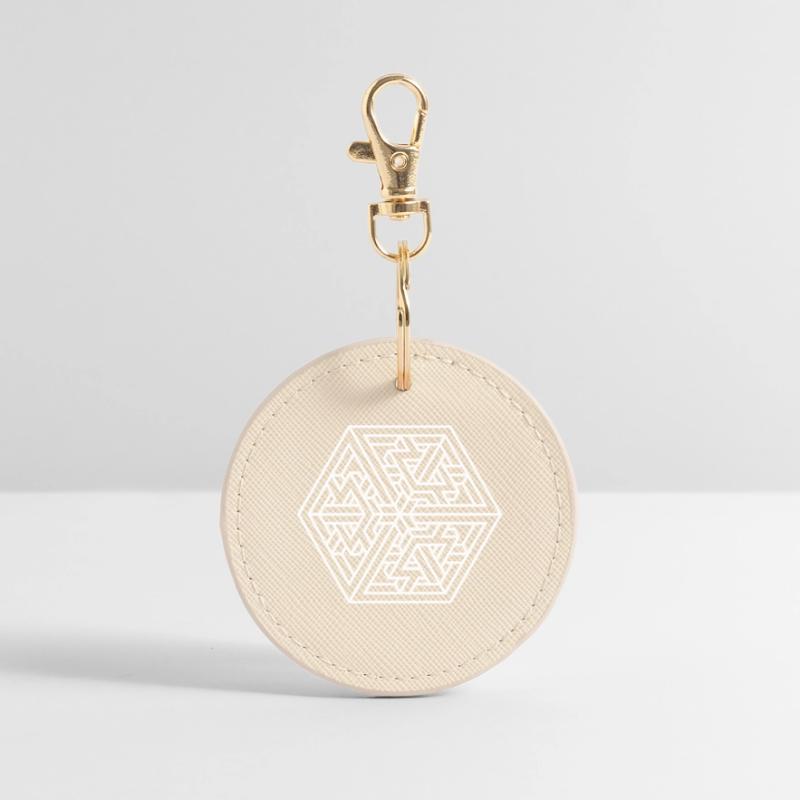 Impossible form – optical illusion for nerds Round Keyring