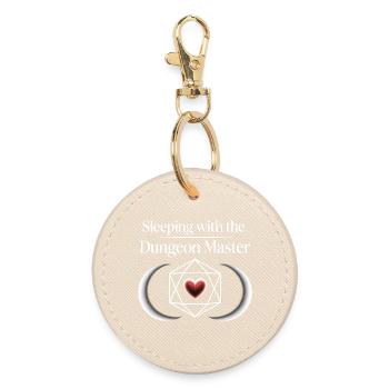 Sleeping with the D*ngeon Master - Funny D'n'D - Round Keyring - oyster - Front