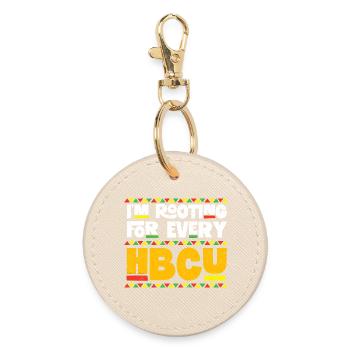 I'm Rooting For Every HBCU – Black Pride - Round Keyring - oyster - Front