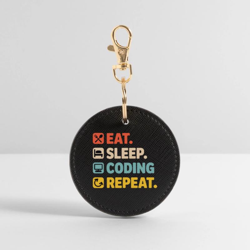 Programmer's Life Humor for Programmers Round Keyring