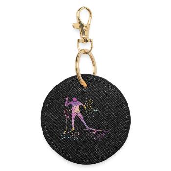 Ski de fond Ski de fond - Porte-clés rond - noir - Devant