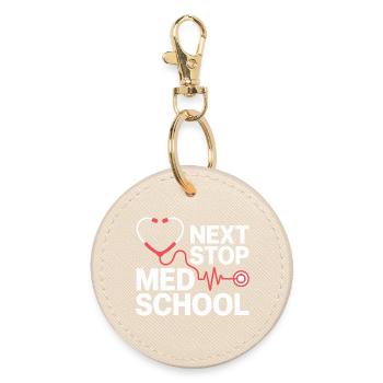 Thé cardiaque stéthoscope de l’école de médecine - Porte-clés rond - huître - Devant