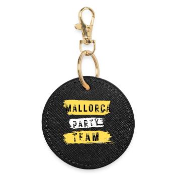 Mallorca Party Team - Round Keyring - black - Front