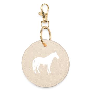 Horse Graffiti Streetwear Vector - Round Keyring - oyster - Front