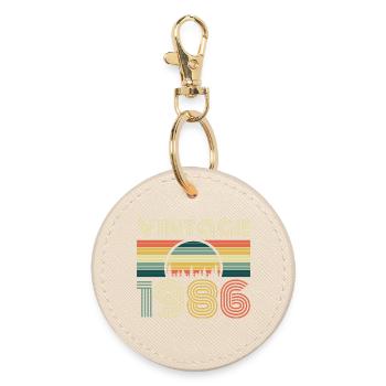 Vintage 1996 Sunset Retro - Round Keyring - oyster - Front