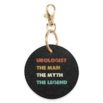 Urologist The Man Myth Legend - Round Keyring - black - Front