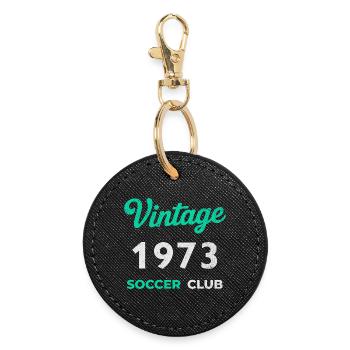 Millétuelle 1973 – Année de naissance rétro du club de football - Porte-clés rond - noir - Devant