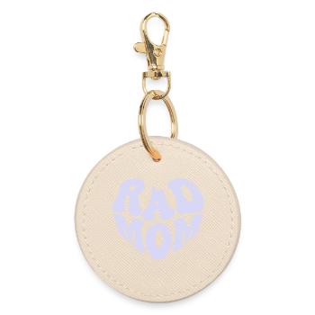 Rad Mother – Kleines Herz (Custom Color) - Runder Schlüsselanhänger - Auster - Vorne