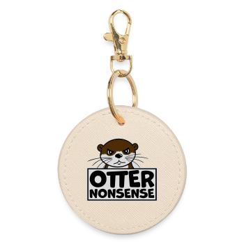 Otter Nonsense Lustig Wortspiel Otter Liebe Spruch - Runder Schlüsselanhänger - Auster - Vorne