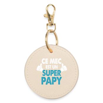 Ce Mec Est Un Super Papy Cadeau Grand-Père Humour - Porte-clés rond - huître - Devant