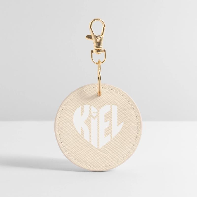 Typographie du cœur de Kiel Porte-clés rond