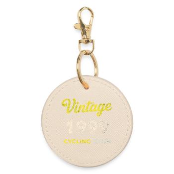 Vintage 1999 – Cycling Club Retro Geburtsjahr - Runder Schlüsselanhänger - Auster - Vorne