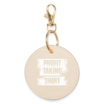 Profit taking Stock Market Stock Market Trader - Round Keyring - oyster - Front