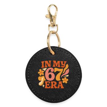 Dans mon anniversaire d’humour italien de cerveau pourri de l’ère 67 - Porte-clés rond - noir - Devant