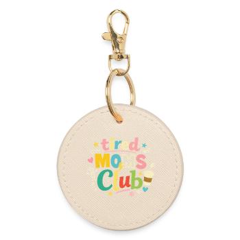 Club des mamans fatiguées - Humour des mamans cafétériques - Porte-clés rond - huître - Devant
