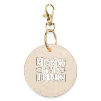 Logo Designer Meaning Beats Trends Visual Designer - Round Keyring - oyster - Front