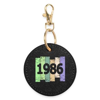 Œuvre d’art 1986 - Porte-clés rond - noir - Devant
