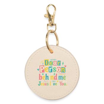 Jésus t’aime, message positif - Porte-clés rond - huître - Devant