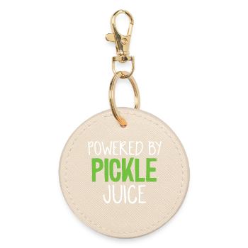 Powered by Pickle Juice - Round Keyring - oyster - Front