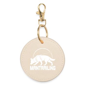 German Shepherd Mantrailing Dog Sports Dogs - Round Keyring - oyster - Front