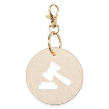 Law Lawyer Libra Lawyer Court Law - Round Keyring - oyster - Front