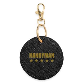 Handyman - Porte-clés rond - noir - Devant
