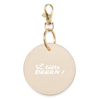 Lütte Deern - plattdeutsch norddeutsch Anker - Runder Schlüsselanhänger - Auster - Vorne