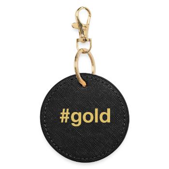 GOLD Winner Gewinner - Runder Schlüsselanhänger - Schwarz - Vorne