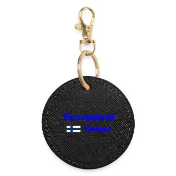 Rovaniemi Finnland - Stylische Drucke - Runder Schlüsselanhänger - Schwarz - Vorne