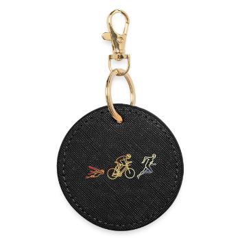 Triathlète Style Vintage - Porte-clés rond - noir - Devant