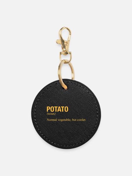 POTATO Kartoffel - Runder Schlüsselanhänger - Schwarz