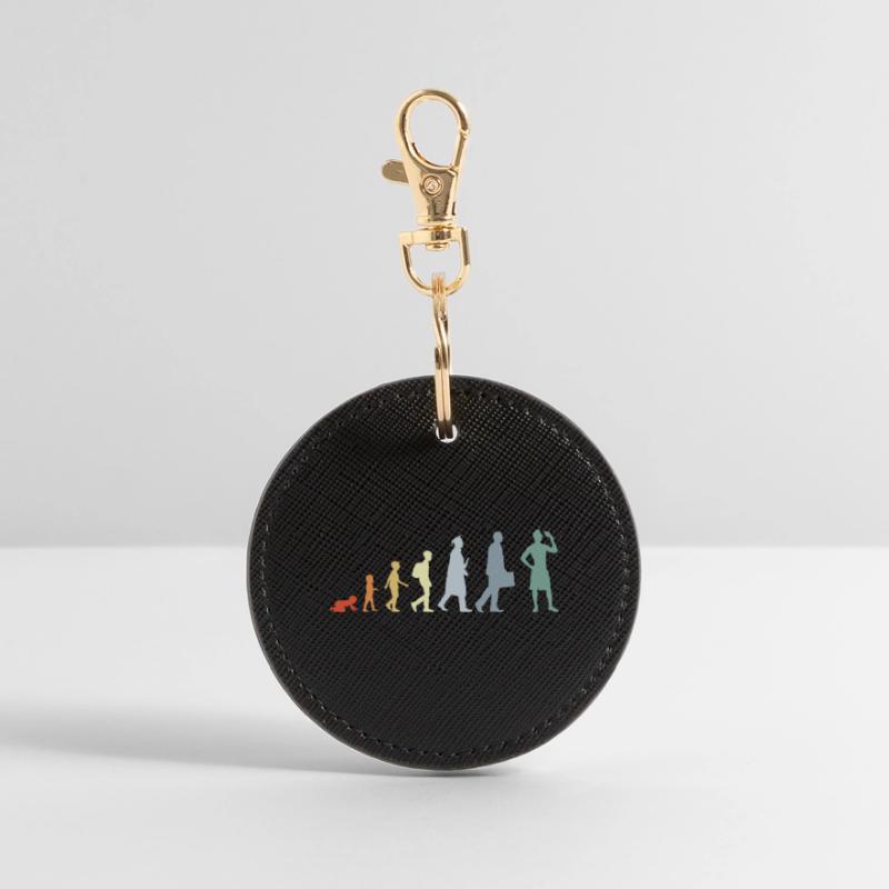 Evolution Cream Lovers Round Keyring