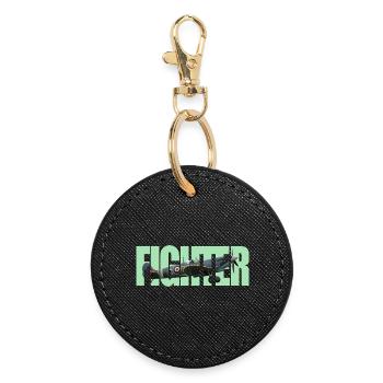 Chasseur Spitfire - Porte-clés rond - noir - Devant