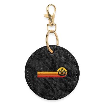 Zimmerer Zunftzeichen Zimmermann Handwerk Zunft - Runder Schlüsselanhänger - Schwarz - Vorne