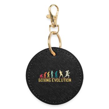 Boxing Evolution Progression Design - Round Keyring - black - Front