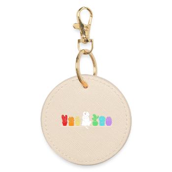 Plant Cactus Cacti - Round Keyring - oyster - Front