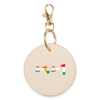 Kurdistan 2+2= 1 - Round Keyring - oyster - Front