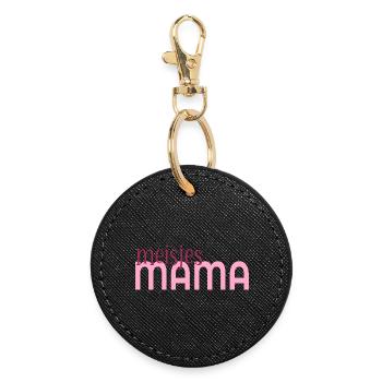 Mama Girls - Round Keyring - black - Front