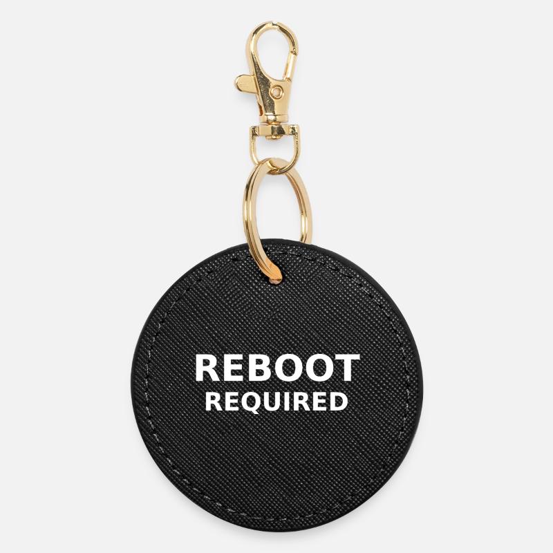 REBOOT REQUIRED - Round Keyring - black