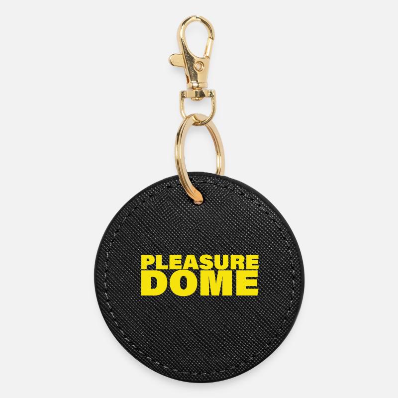 PLEASURE DOME - Round Keyring - black